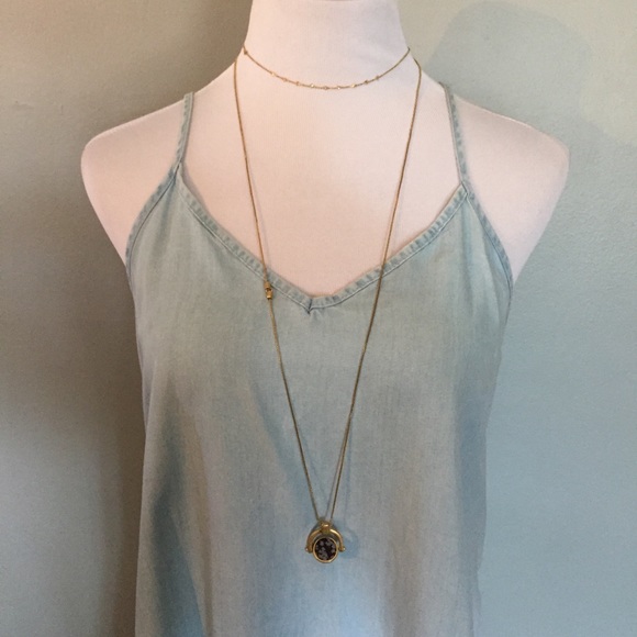 Asos Denim Slip Dress size M - Picture 4 of 5